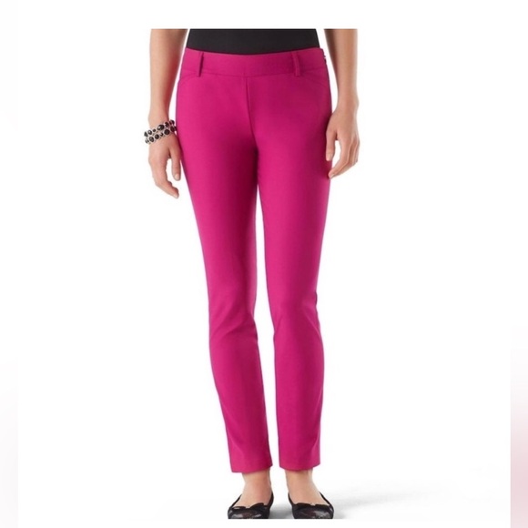 White House Black Market Pants - White House Black Market Perfect Form Ankle Pants 6R Fuchsia Classic Mid Rise